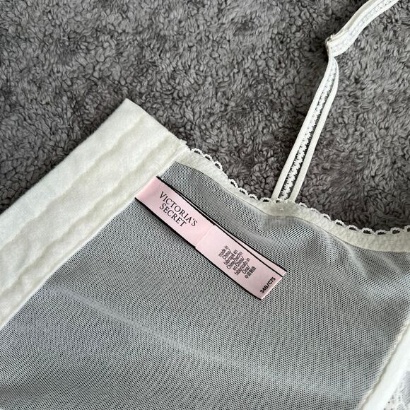 Victoria Secret ivory lace bustier corset top floral mesh - Picture 6 of 8